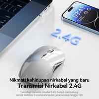 Gambar OLYPS Mouse Wireless USB 2.4G Dongle Optical 1600DPI Silent Click Klik Ergonomic Design Type C Fast Charge - MOU32-Hitam dari Olyps Official undefined 3 Tokopedia