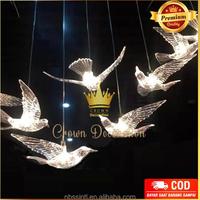 Gambar Lampu Burung Akrilik Burung Plastik isi 10 pcs led dekorasi pelaminan import/lampu gantung hiasan import dari Elsy rostianawati undefined 1 Tokopedia