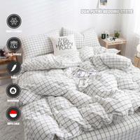 Gambar BEDCOVER SET SPREI FREE SARBAN & SARGUL Tinggi 30cm Kotak Aesthetic - Kotak Biru, BC:120+Sprei.90 dari GUDANG BEDROOM_NEW undefined 4 Tokopedia