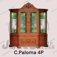 Gambar Lemari Hias 4 Pintu Kayu - Lemari Pajangan Kayu Jati Jepara Murah Mdn - paloma 4p dari juccoshop@medan undefined 4 Tokopedia