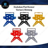 Gambar Dudukan Plat Nomor | Bracket Plat Nomor Motor Variasi Bintang / Kupu-Kupu - Biru dari KJ Auto Motor undefined 1 Tokopedia