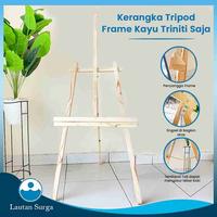 Gambar Stand Frame Tripod Wood Easel Tripod Kayu Standing Lukis Bingkai Foto - Basic Standard, 130 cm dari LautanDisplayTangsel undefined 1 Tokopedia