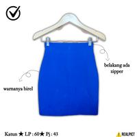 Gambar Rok Span Mini Size Remaja / XS Dewasa Warna Birel Biru Elektrik Pendek Sepan Premium Bawahan Wanita Dewasa PL preloved second seken bekas Murah dari Shop With KAVIN undefined 1 Tokopedia