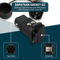 Gambar Adaptor Charger Mobil Listrik SPKLU 2 Female to Schuko EU 16A - 2 Female-Schuko dari savemonshop undefined 4 Tokopedia