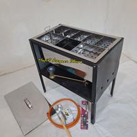 Gambar dandang panci bakso prasmanan sekat 7 set meja pelindung angin / dandang bakso malang dari DANDANGINDO undefined 2 Tokopedia