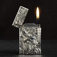 Gambar Korek Api Gas Model Dupont Motif Naga 3D 2Side Lighter Buttane dari DRAGON STOR undefined 2 Tokopedia