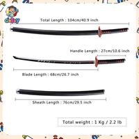 Gambar 104CM Mainan Pedang Nichirin Tanjiro Kimetsu No Yaiba Rengoku Kyojuro Zenitsu Giyuu Senjata Cosplay Pedang Pedangan Demon Slayer - Shinobu Kocho dari Go Blaster undefined 5 Tokopedia