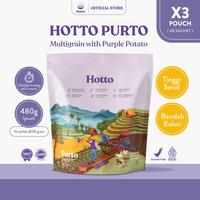 Gambar Hotto Purto 3 Pouch (48 Sachet) Superfood Multigrain dengan Ubi Ungu dari Pravia Store undefined 1 Tokopedia