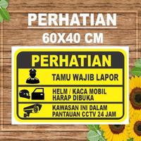 Gambar stiker tamu wajib lapor dan buka kaca dari HUPISTORE undefined 1 Tokopedia