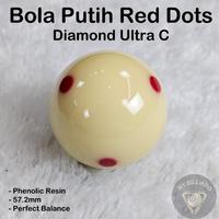 Gambar Bola Putih Billiard Merk Diamond Ultra-C 57.2Mm 9Ft Titik Merah - White Billiard Balls Red Dots 9 Feet 2 1/4" New 100 % Original dari YAPATAR 55 undefined 1 Tokopedia