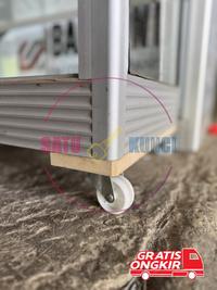 Gambar Lemari Etalase Aluminium Kaca 100cm x 100cm x 40cm dari Satu Kunci Official undefined 4 Tokopedia