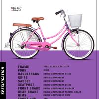 Gambar Sepeda Mini Keranjang / City Bike 24 United Class X dari Toko Sepeda Yerikho undefined 2 Tokopedia