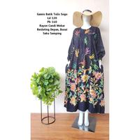 Gambar BINTARI Gamis Batik Tulis Sogo Premium Hitam Ld 120 Pb 140 Rayon Candi Mekar Super Jumbo Busui Saku Samping Terbaru Terkini Homedress Wudhu Friendly Tangan Karet Unik Daster Adem Tebal Daily Dress Tradisional Pekalongan dari Wulu Batik undefined 2 Tokopedia