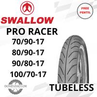 Gambar SWALLOW Pro Racer 70/90 80/90 90/80 100/70 Ring 17 Tubeless Ban Motor Ring 17 Ban Motor Tubeless - 70/90-17 dari Domini Motor undefined 1 Tokopedia