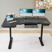 Gambar Mxtark 59 inches Electric Standing Desk Dual motors 150cm  Adjustable Table L shape - Brown dari Mxtarkdesk undefined 1 Tokopedia