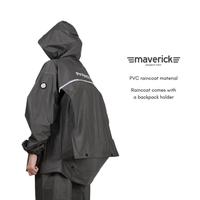 Gambar Jas Hujan Setelan Pria Wanita Premium Raincoat Maverick Model TERBARU! - Abu-abu dari Mourden undefined 2 Tokopedia