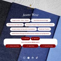 Gambar Jeanswest bahan kain jeans light denim soft premium tidak kaku lembut ringan ecer per yard berat 8oz/225gr - Washed Denim dari Savannah Tekstil undefined 1 Tokopedia