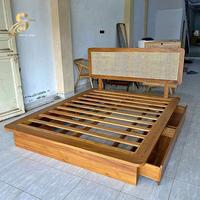 Gambar dipan tempat tidur laci kayu jati rotan Jepara dipan minimalis ukuran 180x200 dari syaiff interior design undefined 1 Tokopedia