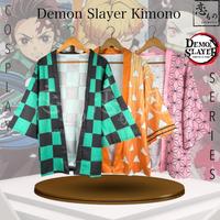 Gambar KOIMONO Kostum Kimono Haori Outer Cardigan Jepang Cosplay Demon Slayer / Kimetsu no Yaiba (Tanjiro Kamando, Nezuko Kamando, Zenitsu Agatsuma, Giyu Tomioka, Shinobu Kocho, Kyoujuro Rengoku, Obanai Iguro) - Giyu Tomioka, L dari TOKO EKAMBI 9 undefined 2 Tokopedia