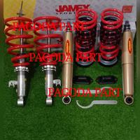 Gambar PAKET COIL OVER JAMEX PREMIUM ADJUSTABLE CEPER/STD INNOVA OLD BENSIN DEPAN-BELAKANG 8PCS 2004-2015 ORIGINAL MODEL STELL DRAT ANTI LIMBUNG dari Pagoda part undefined 1 Tokopedia