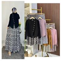 Gambar SETELAN ROK BUNGA RAYON + ATASAN KNIT PREMIUM / SETELAN ROK WANITA AQILLA SET - lilac dari VIOLETTEMODE.ID2 undefined 2 Tokopedia
