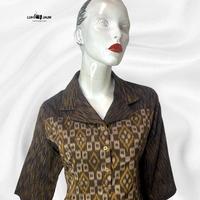 Gambar [ TERMURAH ] Baju Endek by LuhJaum Bali // Endek Kombinasi - Cokelat, S dari anomancollection undefined 2 Tokopedia