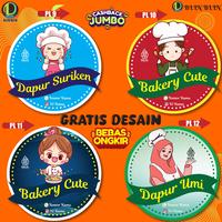 Gambar Stiker Label Kemasan Cutting Pola Gratis Desain/Stiker Logo Makanan/Stiker Logo Minuman/StikerCustom - PL-1, CHROMO dari Blinblinn undefined 4 Tokopedia