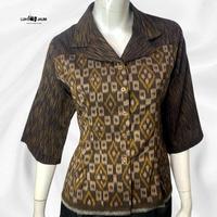 Gambar [ TERMURAH ] Baju Endek by LuhJaum Bali // Endek Kombinasi - Cokelat, S dari anomancollection undefined 1 Tokopedia