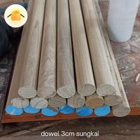 Gambar DOWEL KAYU SUNGKAI DIAMETER 3CM PANJANG 50CM dari KenzieSERATSUNGKAI Shop undefined 1 Tokopedia