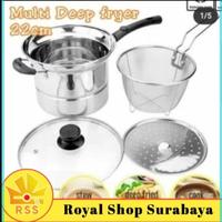 Gambar Panci Kentang 3in1 Multi Deep Fryer 22 Cm Panci Goreng Kukus Rebus dari Royal shop surabaya undefined 1 Tokopedia