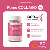 Gambar Pome COLLAGO 1 Botol - Collagen Tripeptide Gummy with Glutathione, Vitamin C, Niacinamide (Gummy untuk kesehatan kulit) dari Getpome undefined 1 Tokopedia