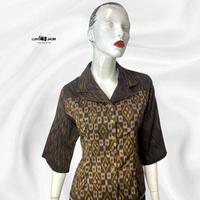 Gambar [ TERMURAH ] Baju Endek by LuhJaum Bali // Endek Kombinasi - Cokelat, S dari anomancollection undefined 3 Tokopedia
