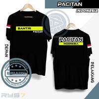 Gambar KAOS HITAM FASHION PRIA ATAUPUN WANITA DESAIN SANTRI PACITAN INDONESIA | RYS7 JTR - SABLON PUTIH, M dari RamaAlavez undefined 1 Tokopedia