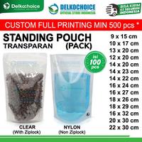 Gambar (PACK) Standing Pouch CLEAR TRANSPARAN Kemasan Bening Transparent Food Grade Snack Makanan DELKOCHOICE - Clear Ziplock, 9x15 dari Delkochoice Official Store undefined 1 Tokopedia