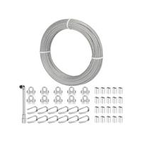 Gambar Murah Tootaci 18 Stainless Steel Cable 100Ft Wire Rope 77 Strands Aircraft Cable With Loops Sleeves Cable Clamps Thimbles 304 Stainless Steel Wire Kit Lights Hanging Cable Railing Curtain Wire dari Lets Gone undefined 1 Tokopedia