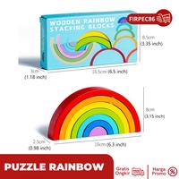 Gambar mainan edukasi puzzle kayu rainbow/mainan pelangi mengenal warna - MA32-E dari FIRPEC86 undefined 1 Tokopedia