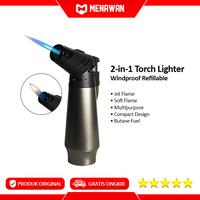 Gambar Torch Lighter Jet Flame Windproof Korek Api Unik Gas Bara Anti Angin Serbaguna dari Menawan-id undefined 1 Tokopedia