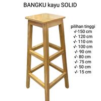 Gambar bangku kayu tinggi/kursi tinggi/bangku caffe/bangku tangga/tangga/tinggi 150/tinggi 120/tinggi 75/tinggi 60 - T-100 dari SjA furniture999 undefined 1 Tokopedia