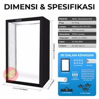 Gambar Fotobox 200Cm 2 Meter Led Portable Photobox Mini Studio Photo Foto Box - Instant dari Live Stream Gear undefined 5 Tokopedia