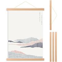 Gambar 4Pcs Wooden Photo Frame Hanging Picture Scroll Poster Rack Magnetic Frame With Hang Rope Home Decoration Art Painting Hang Pole - B-41cm dari Ratu da Madeira undefined 2 Tokopedia