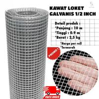 Gambar KAWAT LOKET GALVANIS / RAM PUTIH / KAWAT AYAKAN PUTIH 1/2" INCH/ KANDANG AYAM ANTI KARAT (LMR) dari LAMARO STORE undefined 1 Tokopedia