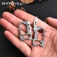Gambar Sharp Hill EDC Mini 6 in 1 TC4 Titanium Carabiner Keychain with M390 Blade SA-09 dari Semut Emas undefined 4 Tokopedia
