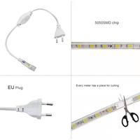 Gambar Lampu LED Strip Selang RGB Tipe 3528 2835 Meteran Waterproof Hias Dekorasi 220V Warna Warni - cover10 pcs dari aqlistore undefined 5 Tokopedia
