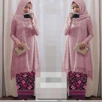 Gambar New Setelan Kebaya Tunik Brukat Modern Muslim Syar'i Rok Batik Panjang dari angger amanah undefined 2 Tokopedia