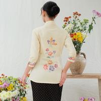 Gambar Kebaya kutubaru encim batik naura lengan 7/8 meradelima katun cream warna - M dari Meradelima Batik undefined 4 Tokopedia