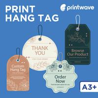 Gambar Print Hangtag Custom A3+ | Hang tag Hampers Premium | Gantungan Kertas | Kartu Ucapan - Art Paper 150, 1 Sisi dari Printwave Indonesia undefined 1 Tokopedia