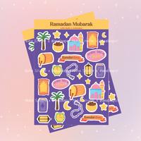 Gambar Sticker by amalinaput | Ramadan Mubarak Ramadhan Bedug Ketupat Sajadah Lampu Kubah Tasbih Bulan Bintang Kurma  | Aesthetic Sticker Estetik Stiker HP Laptop Botol Cute Waterproof Scrapbook Diary Journal Bujo Anti Air - Laminated dari Nuha Studio_NEW undefined 1 Tokopedia