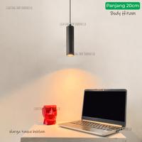 Gambar Lampu Gantung panjang Sorot Black White 20cm 40cm 60cm Spotlight - Body hitam, Size 20cm dari lighting shop indonesia undefined 2 Tokopedia