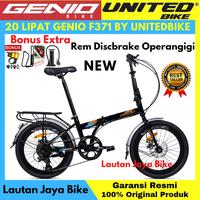 Gambar SEPEDA LIPAT 20 GENIO F371 BY UNITED - Hitam biru dari Toko Sepeda Lautan Jaya_NEW undefined 1 Tokopedia