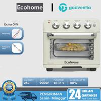 Gambar ECOHOME Cubic Air Fryer EAF-888 Noble Series Easy Fry Oven & Grill Low Watt 900W - Creamy White dari GADVENTIA undefined 1 Tokopedia